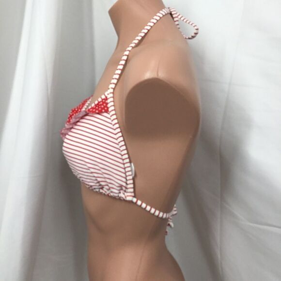 Marie Meili Contrast Ruffle Triangle Top (D7) - Picture 3 of 7